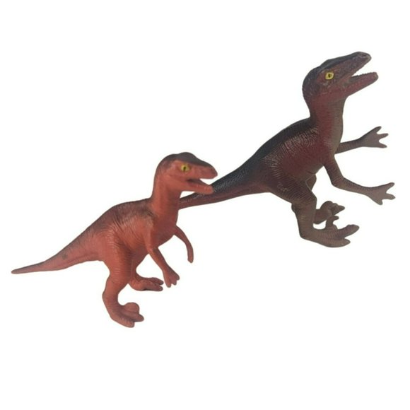 Vintage S. H. Toy Dinosaur Lot of 5 Stegosaurus Velociraptor Triceratops - Picture 2 of 6